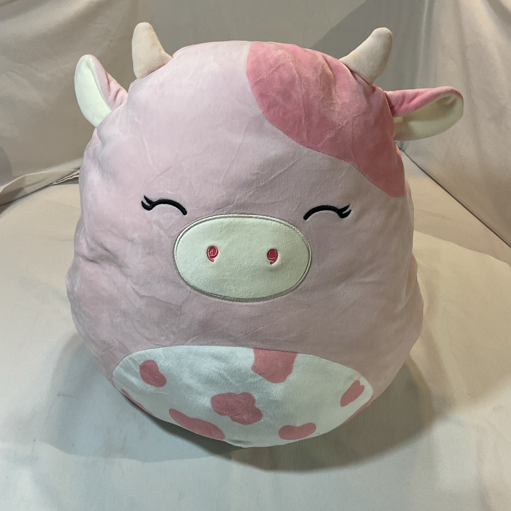 Pink Plush Cow Pillow‎